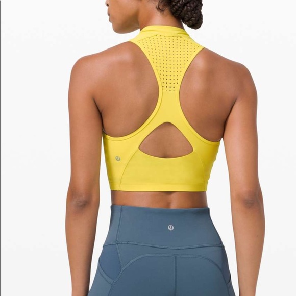 Nwt Lululemon unleash strength bra yellow - Picture 2 of 3